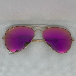 Ray Ban Pink Flash Aviators